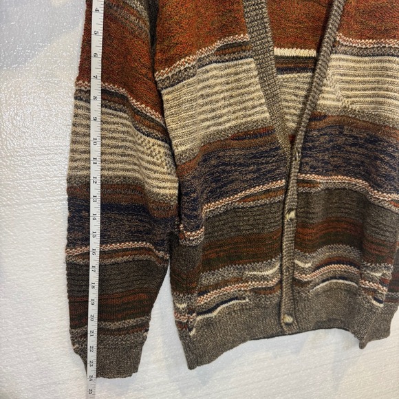 VTG Protege Striped Knit Button Front Grandpa Cardigan Sweater Women's Medium - Picture 6 of 9